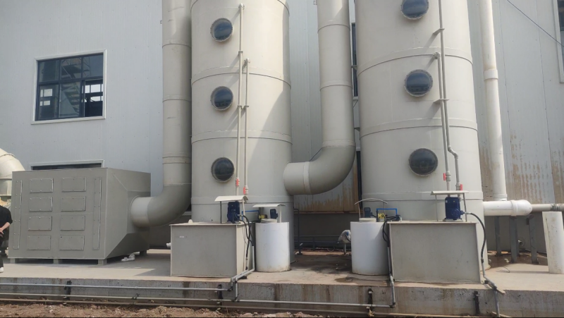 大菠萝首页酸（suān）堿廢氣處理（噴淋塔）的工（gōng）作原理